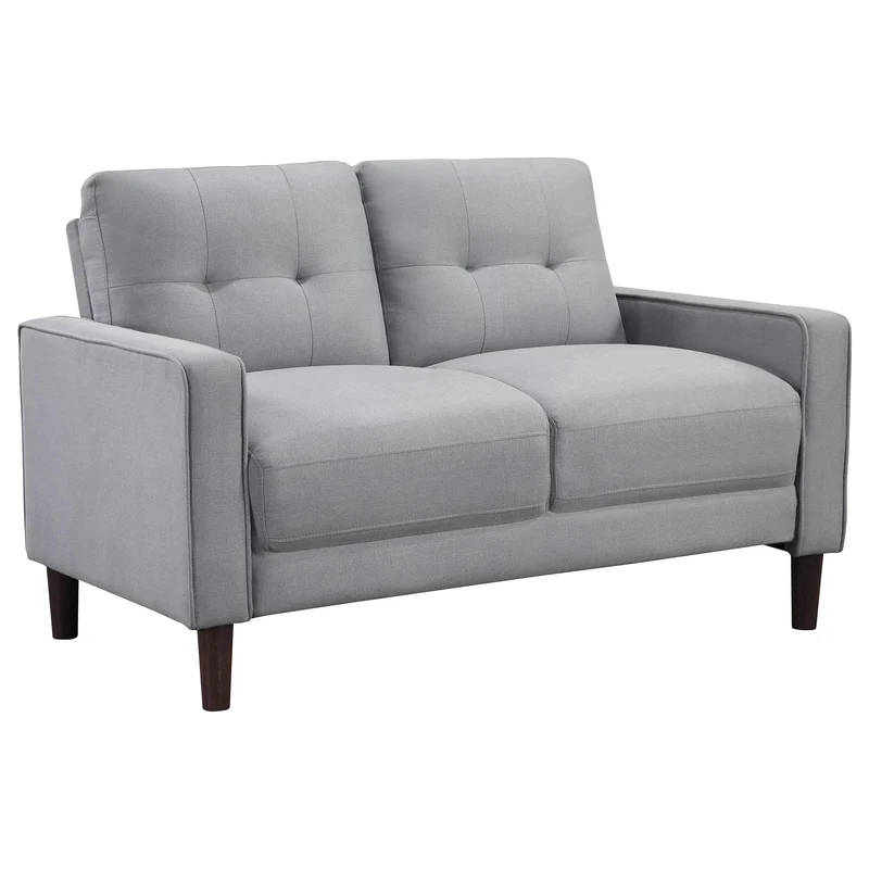 Coaster Furniture Bowen 506782 Upholstered Track Arm Tufted Loveseat - Grey