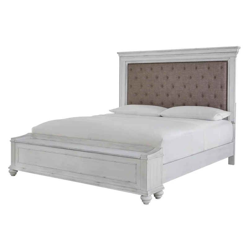 Benchcraft Kanwyn California King Upholstered Panel Bed with Storage B777-158/B777-56S/B777-94