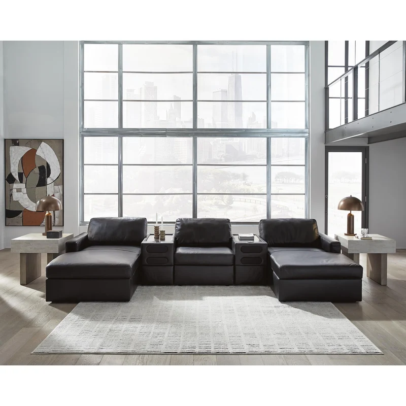 Signature Design by Ashley ModMax II 74305S49 5 pc Double Chaise Sectional with Audio Consoles