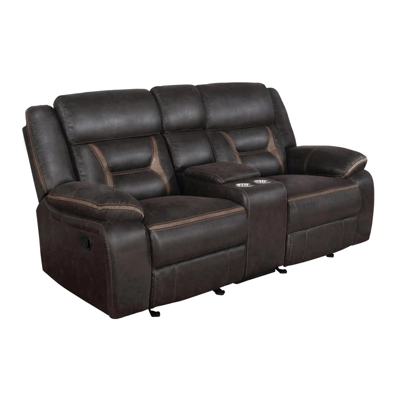 Coaster Furniture Greer 651355 Upholstered Motion Reclining Loveseat - Brown