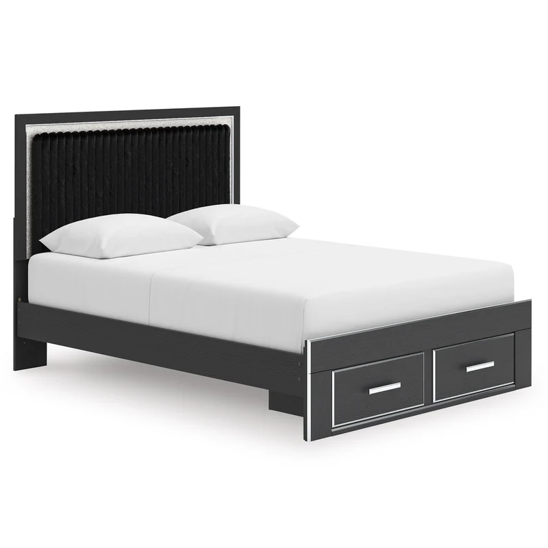 Signature Design by Ashley Zuraleus PCB3380B4 Queen Upholstered Panel Storage Bed