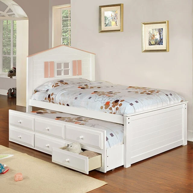 Furniture of America Twin Lakes CM7762WH-BED Captain Twin Bed