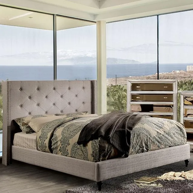 Furniture of America Anabelle CM7677GY-EK-BED-VN E.King Bed