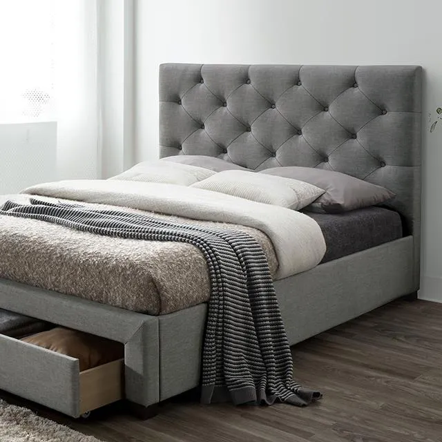 Furniture of America Sybella CM7218GY-CK-BED Cal.King Bed