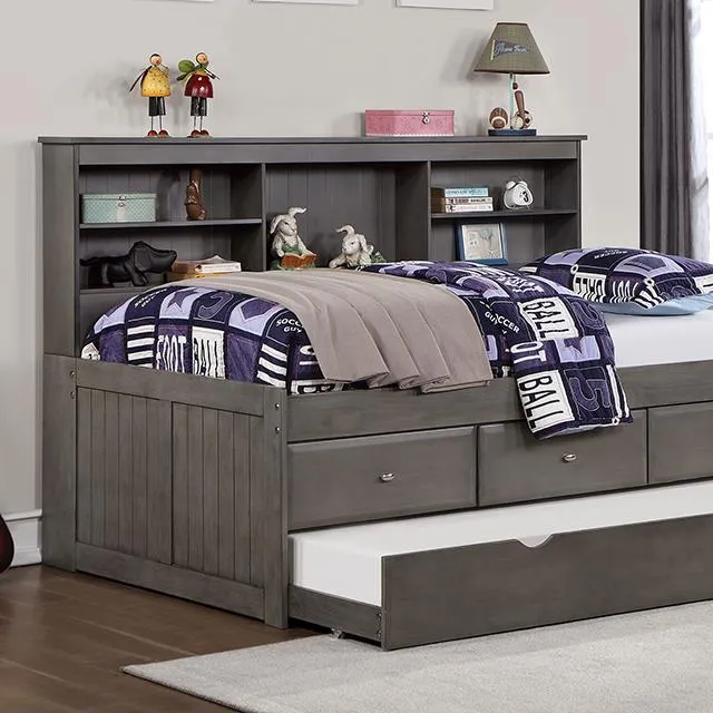 Furniture of America Tibalt FOA7466GY-F Full Bed w/ Trundle