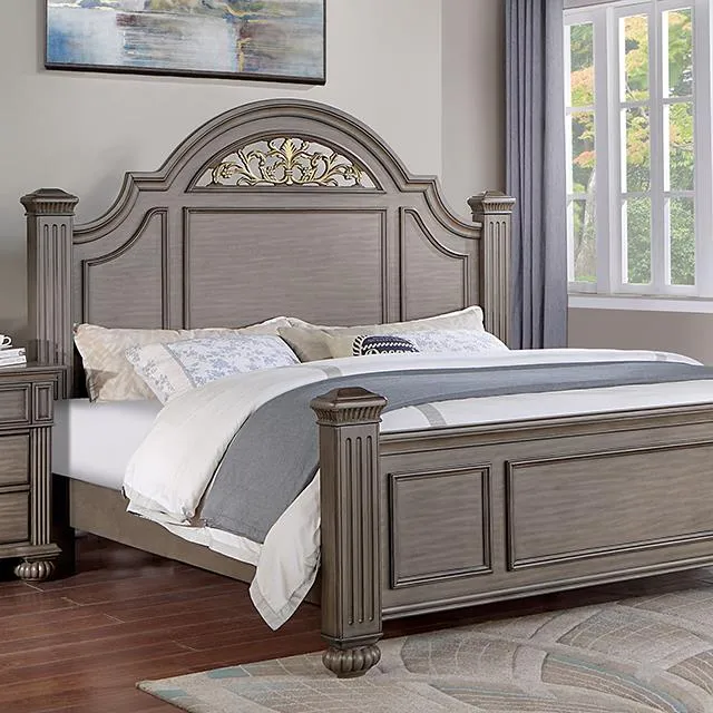 Furniture of America Syracuse CM7129GY-EK-BED E.King Bed