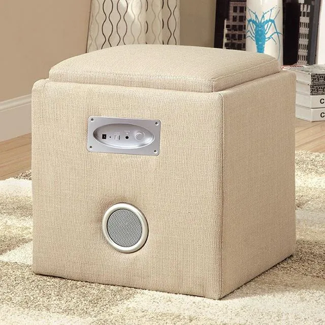 Furniture of America Rythmo CM-AC122IV Speaker Ottoman