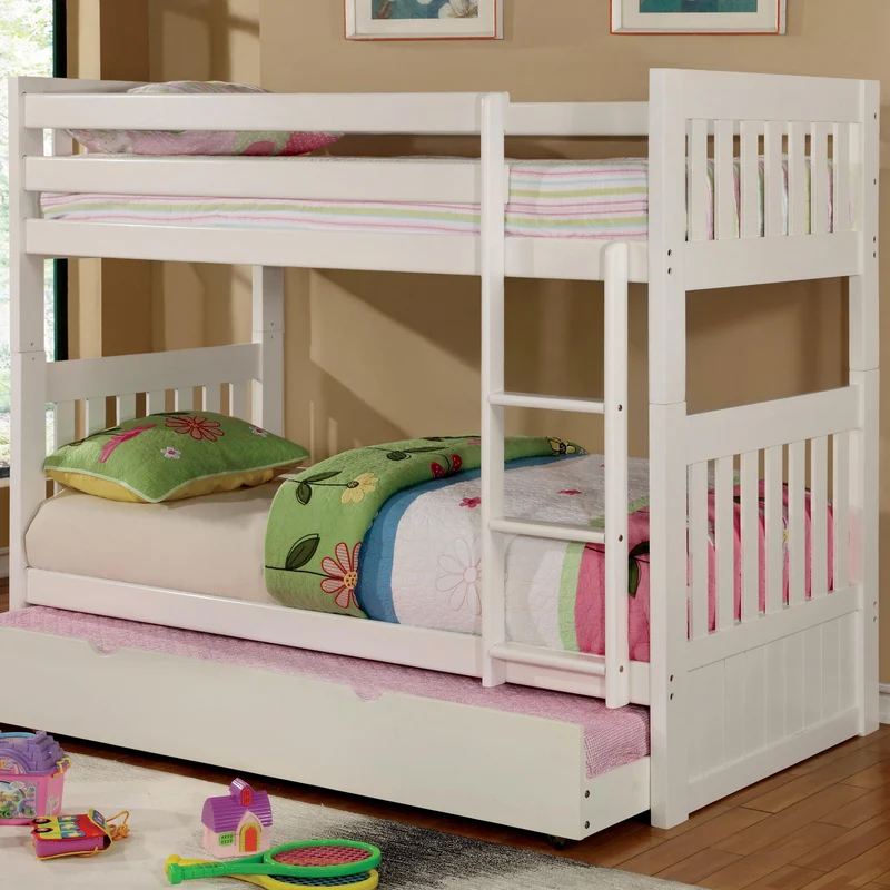 Furniture of America Canberra CM-BK607T-WH Twin/Twin Bunk Bed