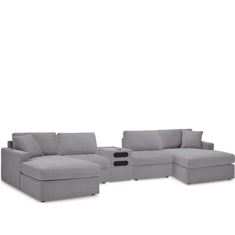 Signature Design by Ashley Modmax 92104S70 5 pc Sectional with Audio Console