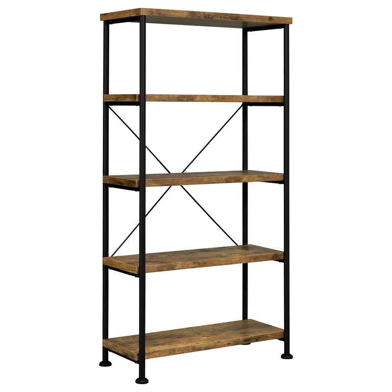 Coaster Furniture Analiese 801542 63-inch 4-shelf Bookshelf - Rustic Nutmeg