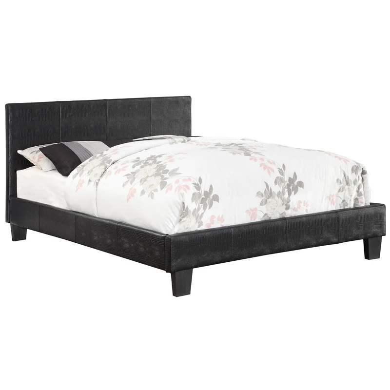 Furniture of America Wallen Queen Upholstered Panel Bed CM7793BK-Q-BED