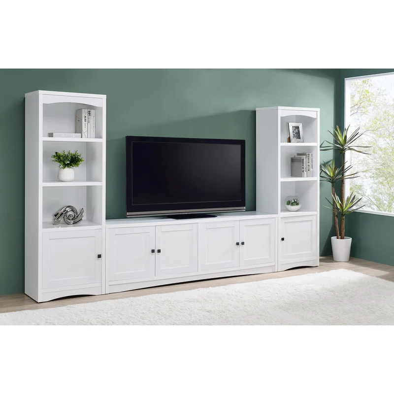 Coaster Furniture Laughlin 724113-SET 3-piece Entertainment Center TV Stand - White