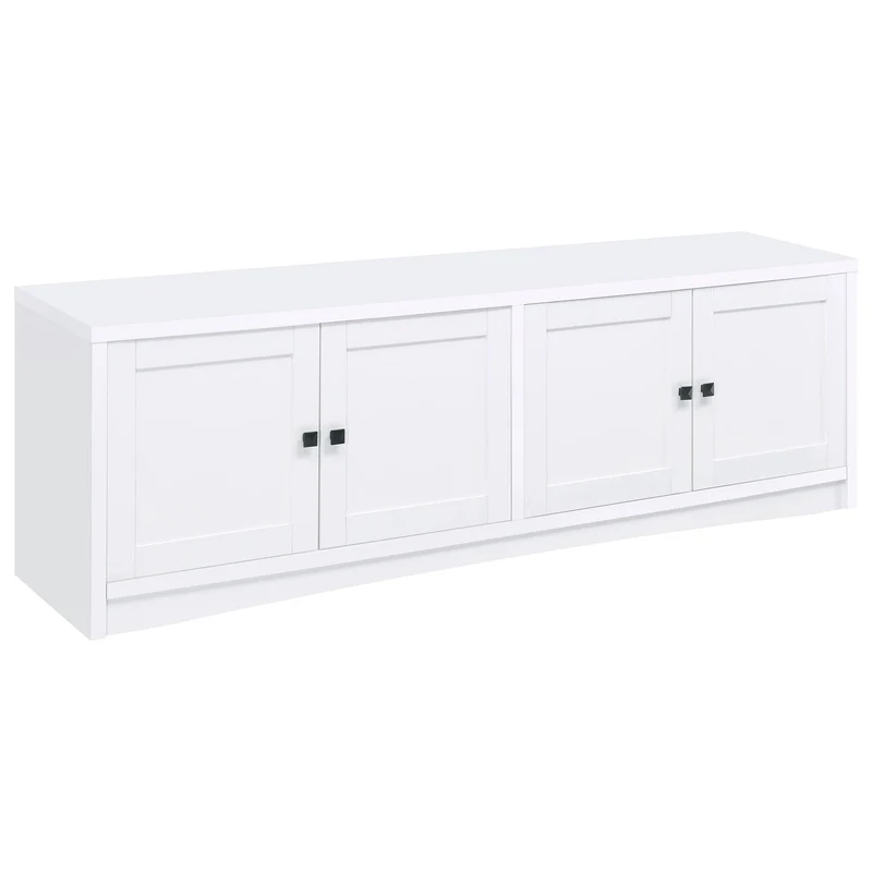 Coaster Furniture Laughlin 724113 4-door Engineered Wood 78-inch TV Stand - White