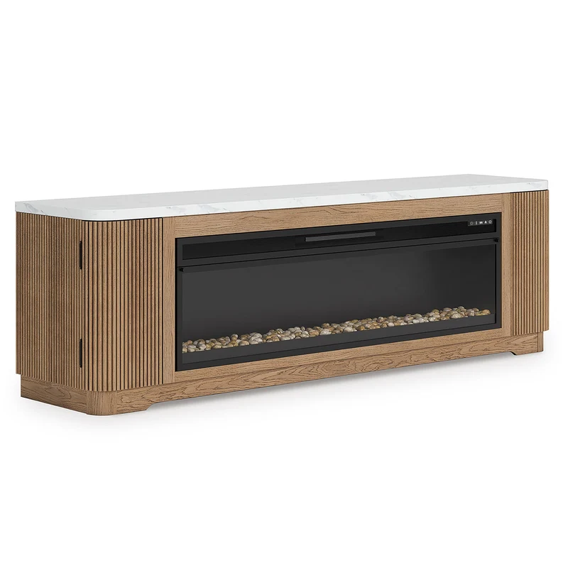 Signature Design by Ashley Camdill W808W1 80" TV Stand with Electric Fireplace