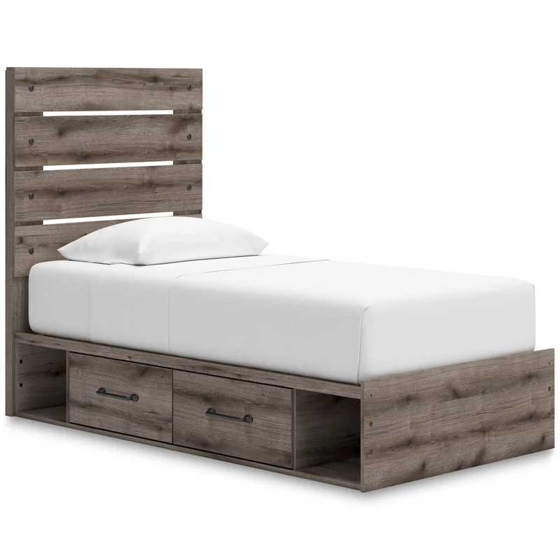Signature Design by Ashley Graystorm PCB2405B19 Twin Panel Bed with Storage