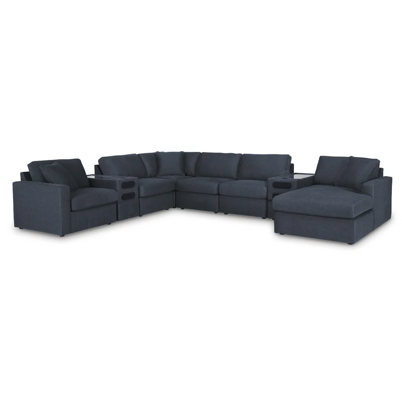 Signature Design by Ashley Modmax 92121S48 8 pc Sectional with Chaise and Audio Consoles
