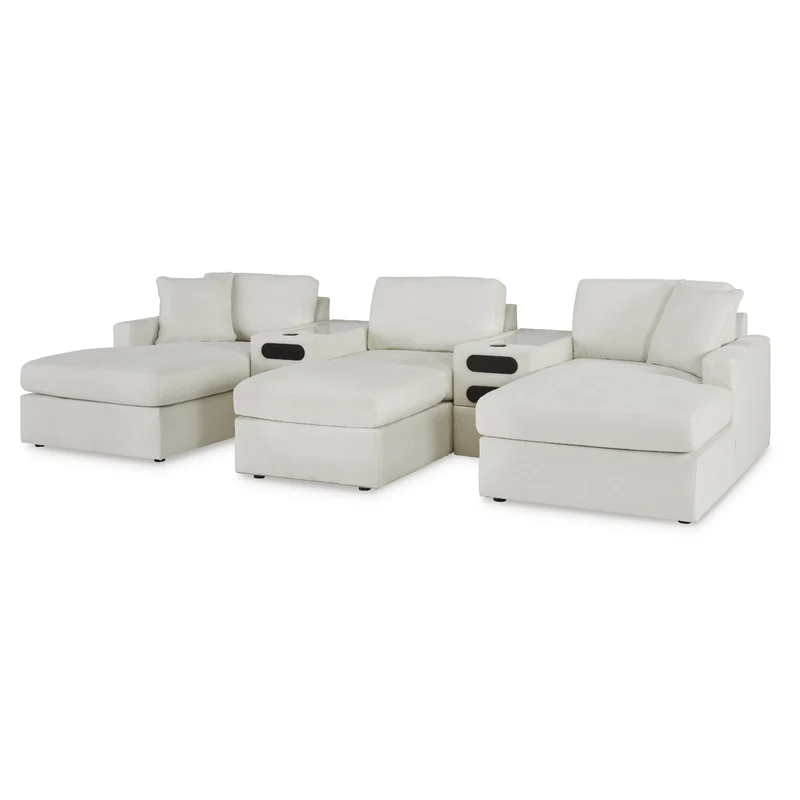 Signature Design by Ashley Modmax 92103S49 5 pc Double Chaise with Audio Consoles
