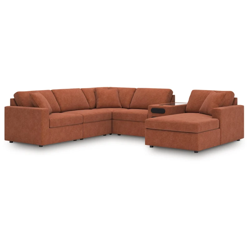 Signature Design by Ashley Modmax 92102S51 6 pc Sectional with Audio System and Chaise