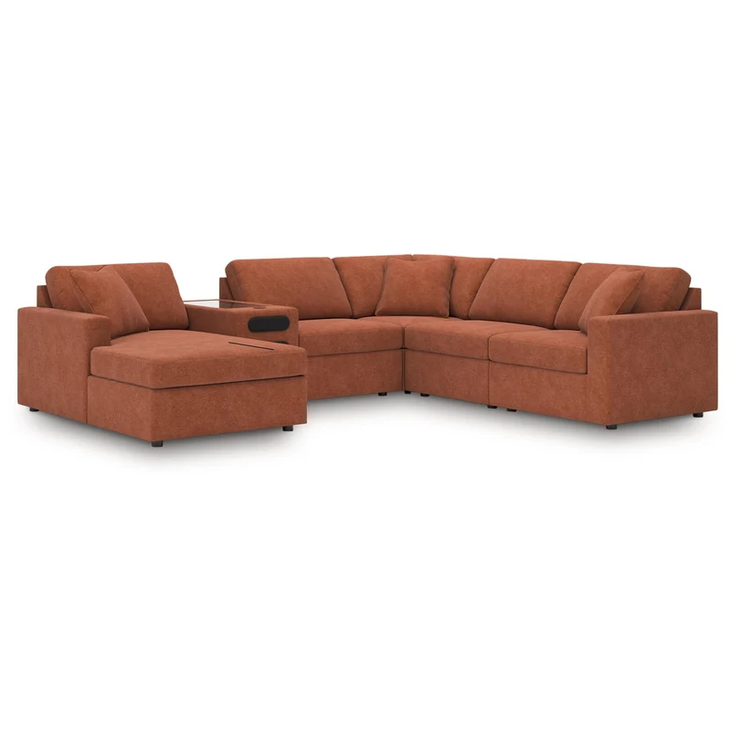 Signature Design by Ashley Modmax 92102S50 6 pc Sectional with Audio System and Chaise