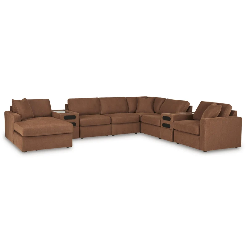 Signature Design by Ashley Modmax 92102S47 8 pc Sectional with Chaise and Audio Consoles