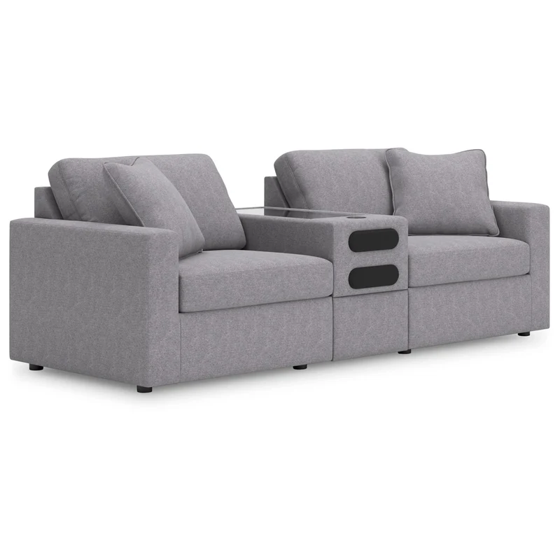 Signature Design by Ashley Modmax 92104S13 3 pc Sectional Loveseat with Audio System