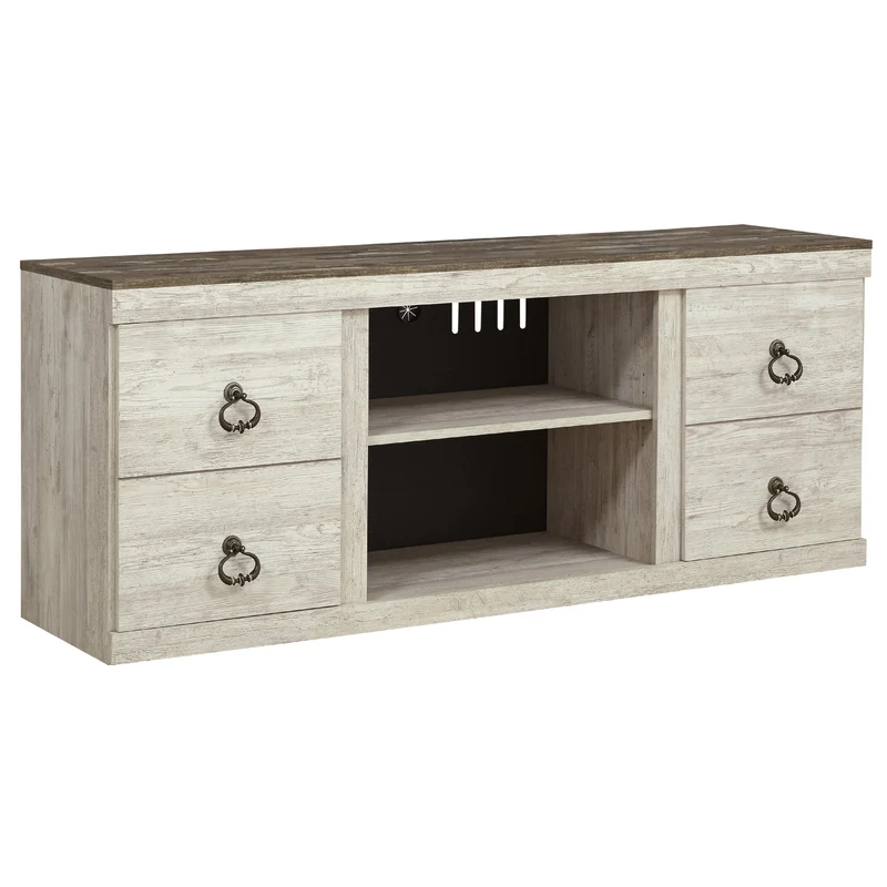Signature Design by Ashley Willowton EW0267-268 Large TV Stand with Fireplace Option