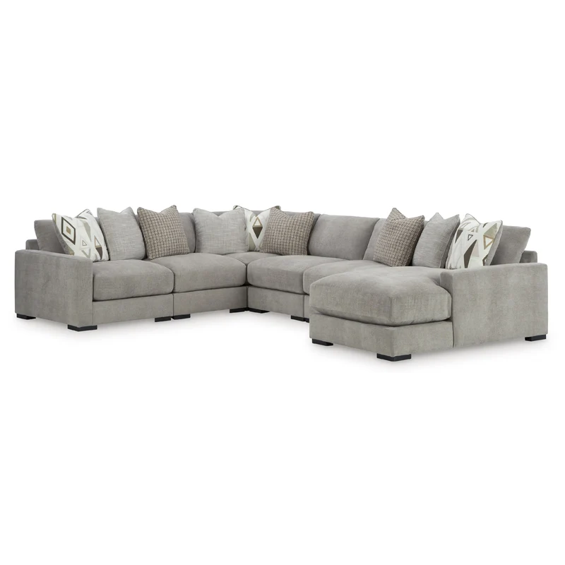 Benchcraft Aslan Court 20305S7 6 pc Sectional with Chaise