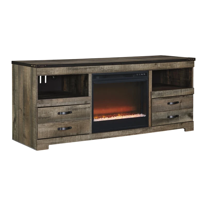 Signature Design by Ashley Trinell W446W5 63" TV Stand with Electric Fireplace