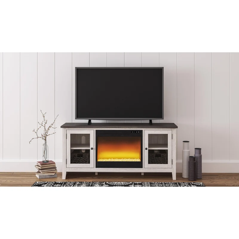 Signature Design by Ashley Dorrinson W287W2 60" TV Stand with Electric Fireplace
