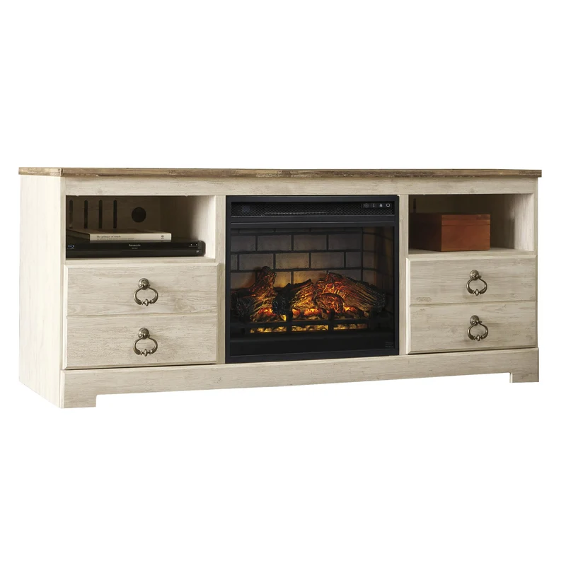 Signature Design by Ashley Willowton W267W8 64" TV Stand with Electric Fireplace