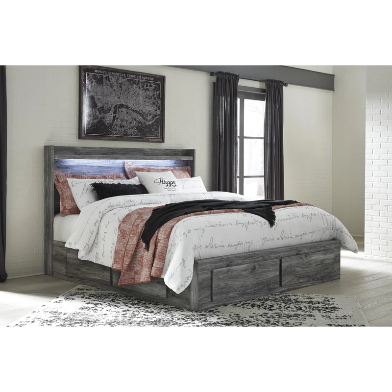 Signature Design by Ashley Baystorm B221B15 King Panel Bed with 4 Storage Drawers