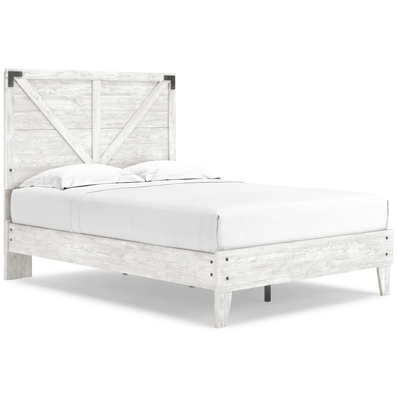 Signature Design by Ashley Shawburn EB4121B2 Full Crossbuck Panel Platform Bed