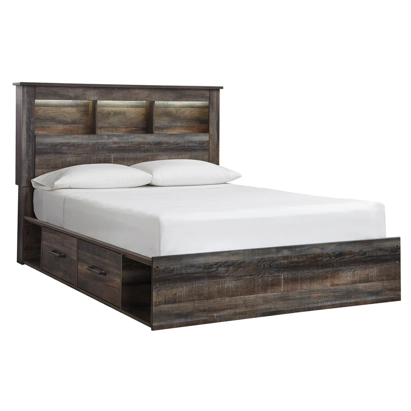 Signature Design by Ashley Drystan Queen Bookcase Bed with Storage B211-65/B211-54/B211-160/B100-13