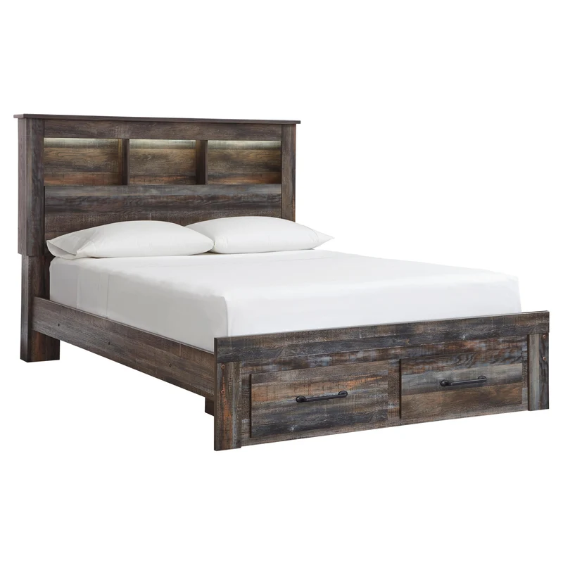 Signature Design by Ashley Drystan Queen Bookcase Bed with Storage B211-65/B211-54S/B211-96