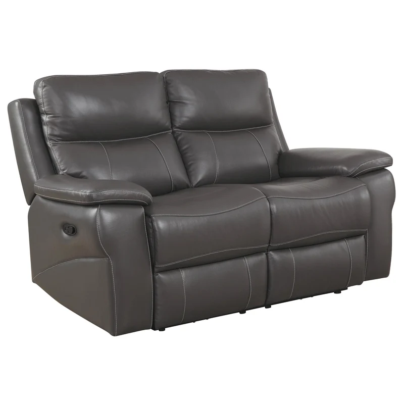 Furniture of America Lila Reclining Leather Match Loveseat CM6540-LV