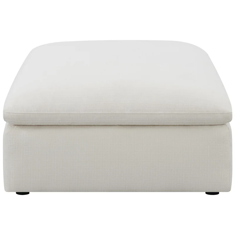 Coaster Furniture Hobson 551453 Square Upholstered Ottoman - Ivory
