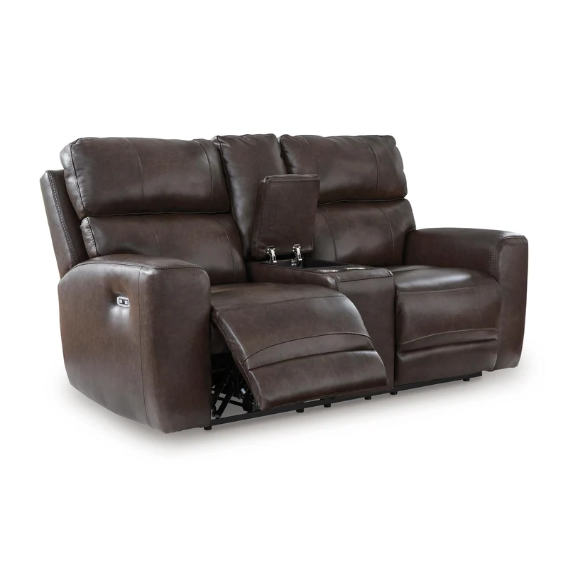 Signature Design by Ashley Crossplex PCU6450618 Power Reclining Loveseat with Console and Adjustable Headrest
