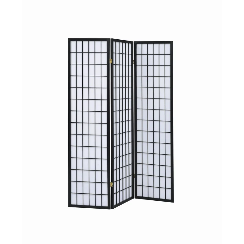 Coaster Furniture Carrie 4622 3-Panel Room Divider Folding Shoji Screen - Black