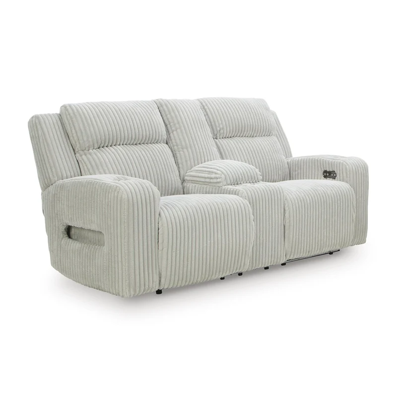 Signature Design by Ashley Forest Lake PC6420318 Power Reclining Loveseat with Console and Adjustable Headrest