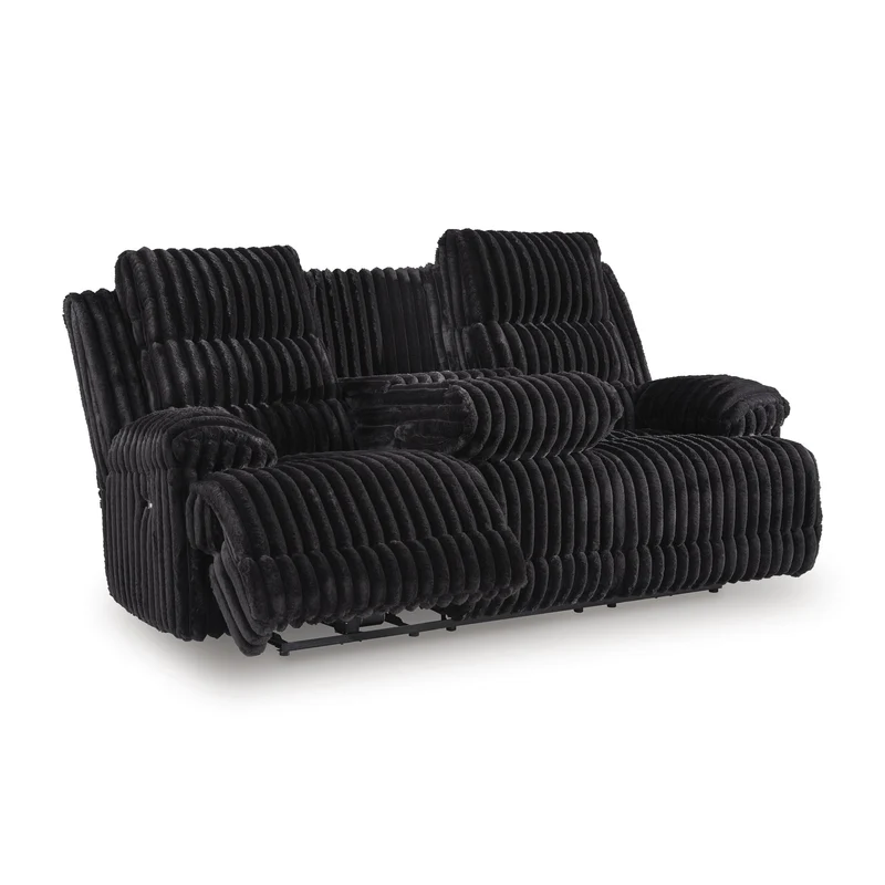 Signature Design by Ashley Rhine Falls PC4280599 Reclining Power Sofa with Drop Down Table