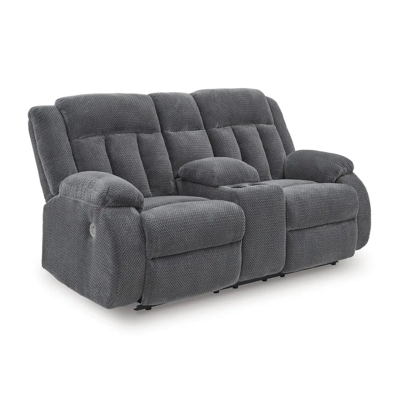Signature Design by Ashley Observation PC2140596 Double Reclining Power Loveseat with Console