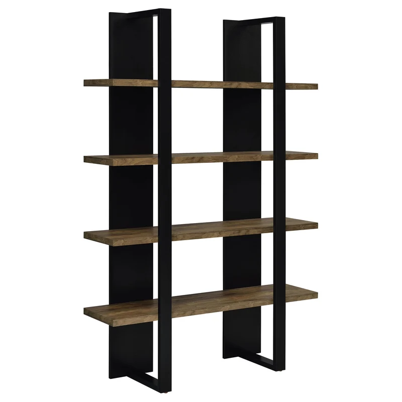 Coaster Furniture Danbrook 882036 71-inch 4-shelf Bookshelf - Black and Aged Walnut