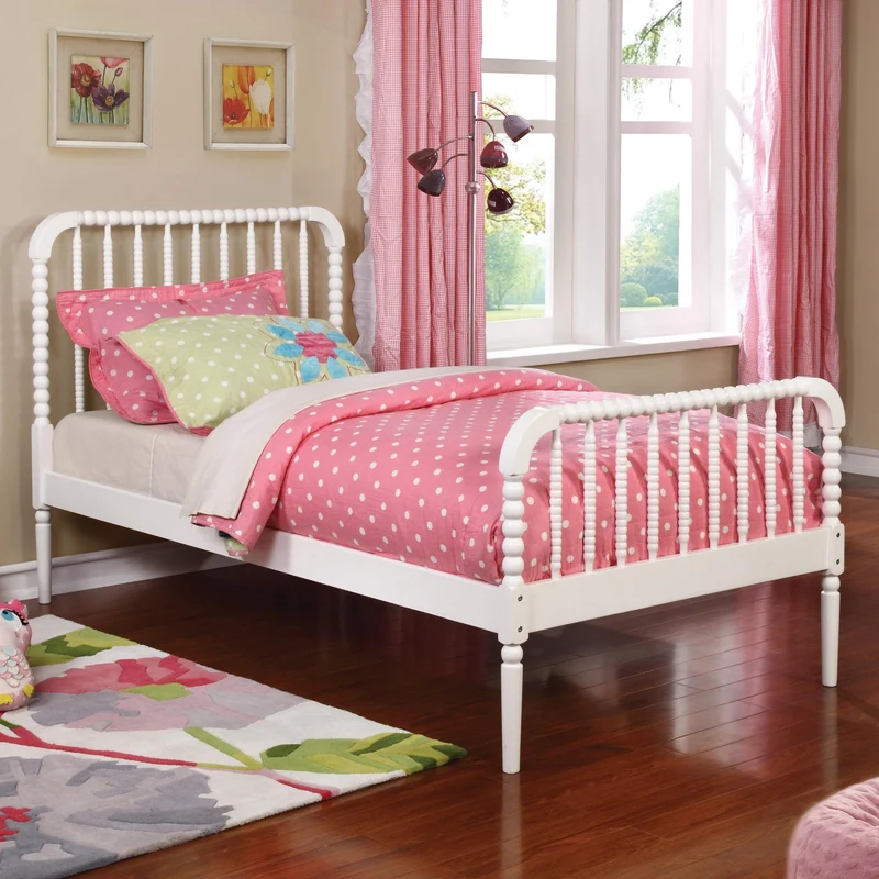 Coaster Furniture Jones 400415T Wood Twin Open Frame Bed - White