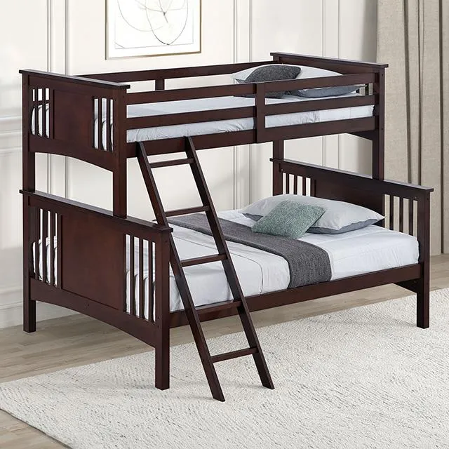 Furniture of America Spring Creek FM-BK602F-DW Twin/Full Bunk Bed