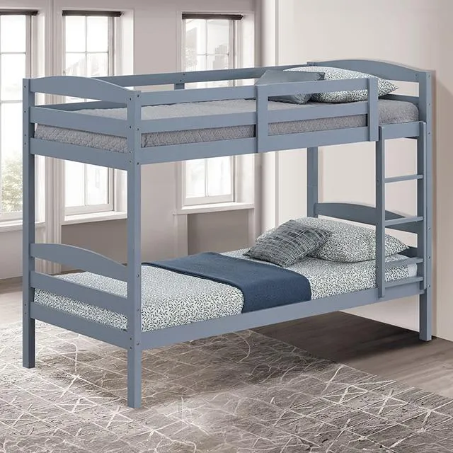 Furniture of America Finsbury FM-BK110GY-T Twin Twin Bunk Bed