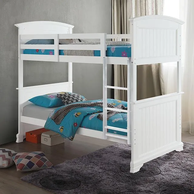 Furniture of America Albano FM-BK107WH-T Twin/Twin Bunk Bed