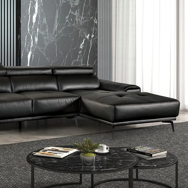 Furniture of America Vadso FM69005BK-SECT-R Sectional, Right Chaise