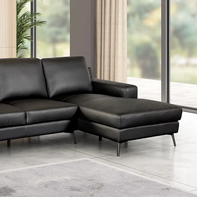 Furniture of America Stordal FM69004BK-SECT-R Sectional, Right Chaise