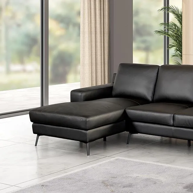 Furniture of America Stordal FM69004BK-SECT-L Sectional, Left Chaise
