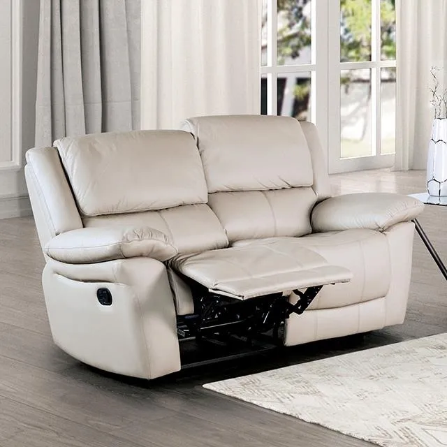 Furniture of America Glarus FM69003WH-LV-M Loveseat Manual Recliner